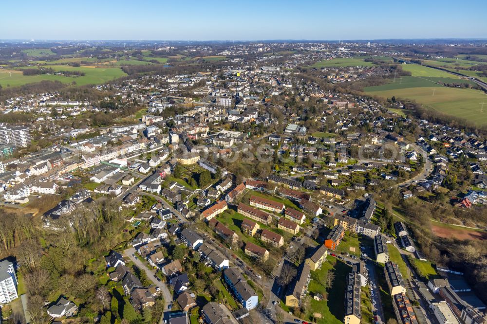 Heiligenhaus from above - Outskirts residential in Heiligenhaus at Ruhrgebiet in the state North Rhine-Westphalia, Germany