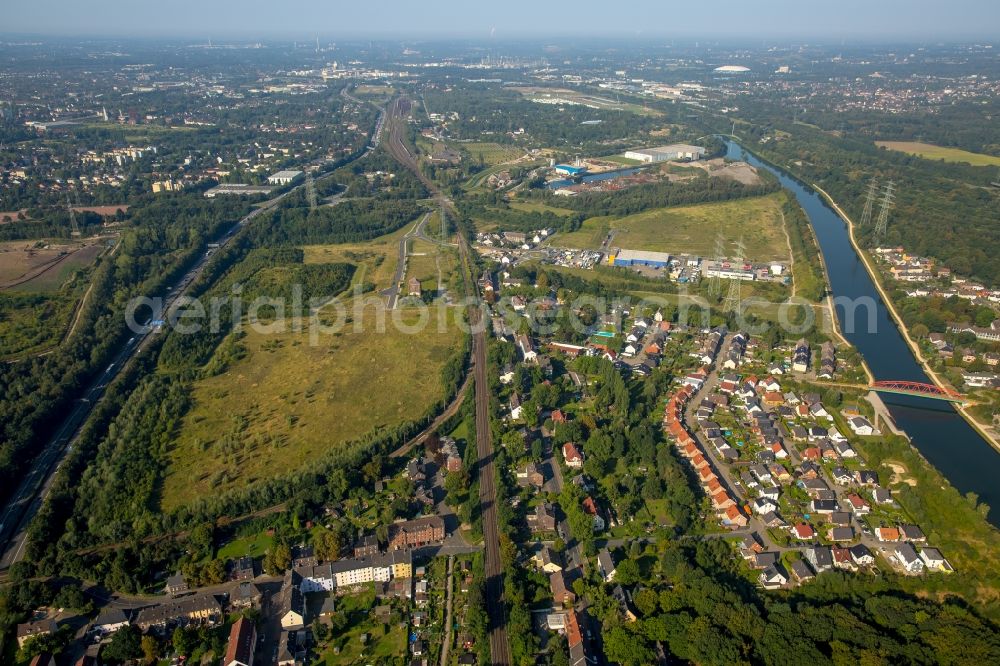 Herne from above - Outskirts residential along the Unser-Fritz-Strasse in Herne in the state North Rhine-Westphalia