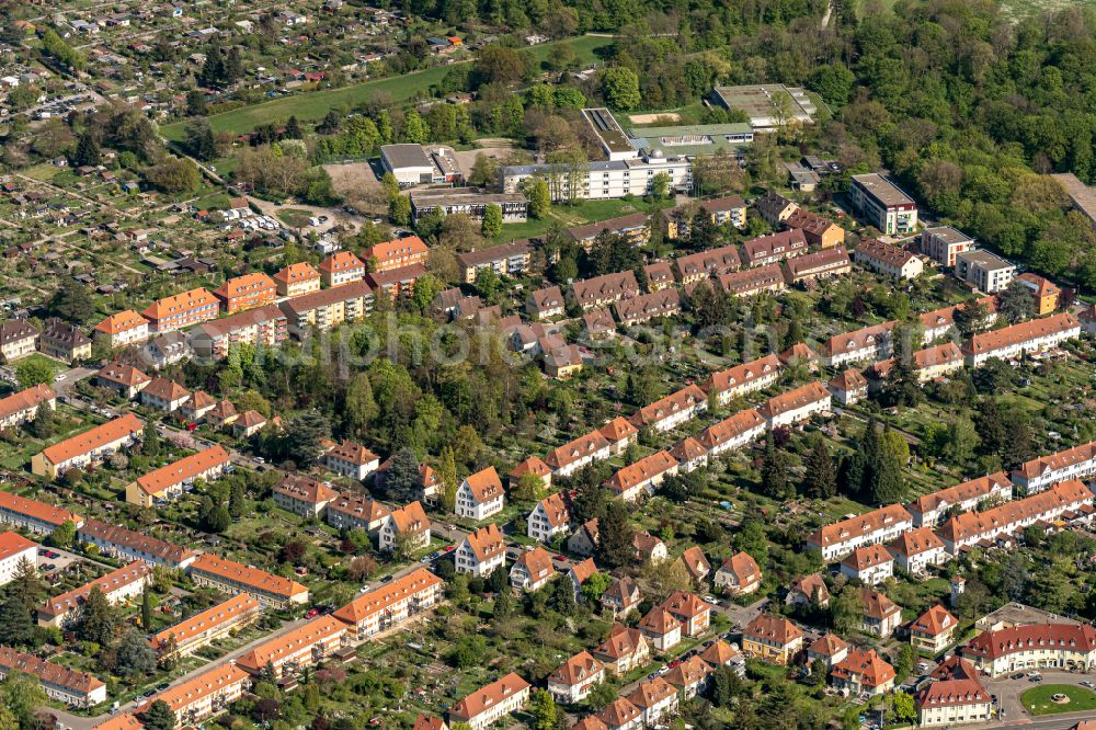 Aerial photograph Karlsruhe - Outskirts residential on street Wickenweg in the district Rueppurr in Karlsruhe in the state Baden-Wuerttemberg, Germany