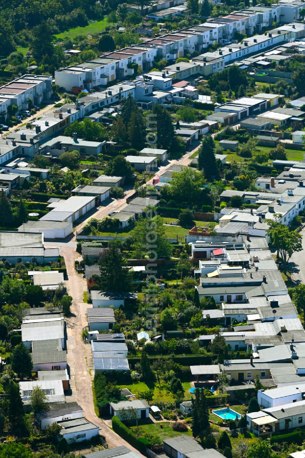 Dessau from the bird's eye view: Outskirts residential Kleinring - Mittelring - Grossring in Dessau in the state Saxony-Anhalt, Germany