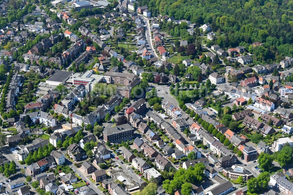 Kleve from above - Outskirts residential in Kleve in the state North Rhine-Westphalia, Germany