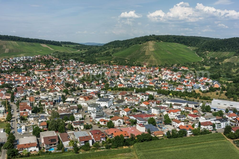 Korb from the bird's eye view: Outskirts residential in Korb in the state Baden-Wuerttemberg