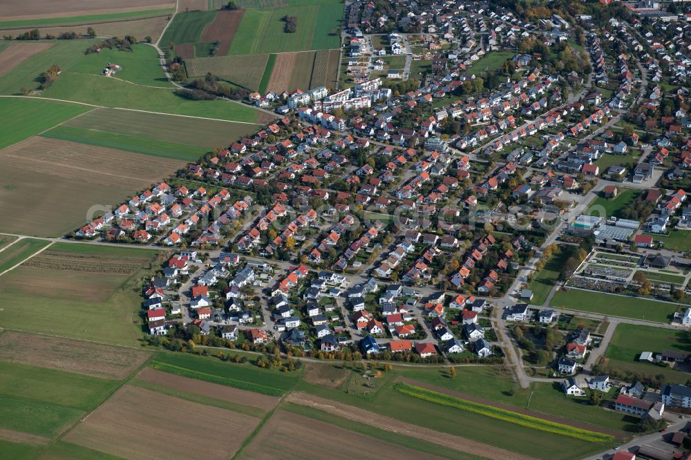 Laichingen from above - Outskirts residential in Laichingen in the state Baden-Wuerttemberg, Germany