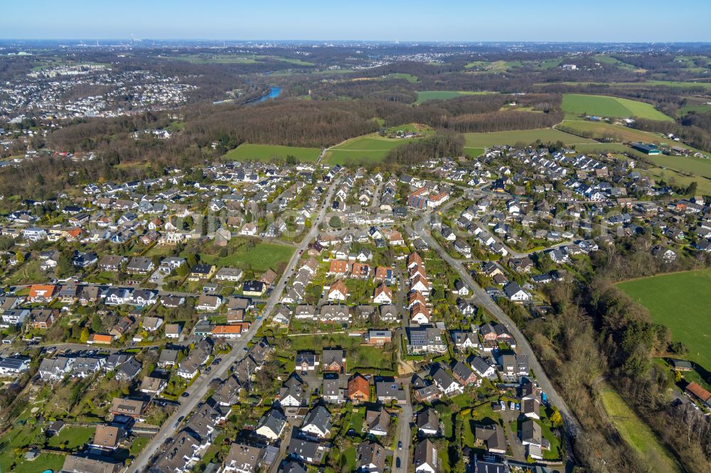 Laupendahl from above - Outskirts residential in Laupendahl in the state North Rhine-Westphalia, Germany