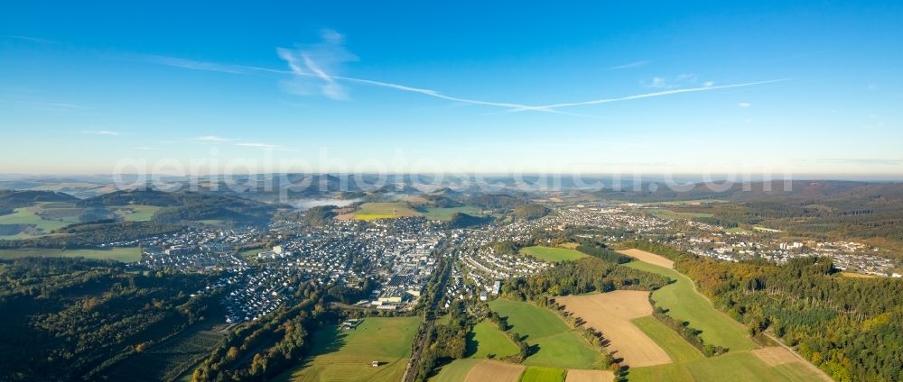 Aerial image Meschede - Outskirts residential in Meschede in the state North Rhine-Westphalia