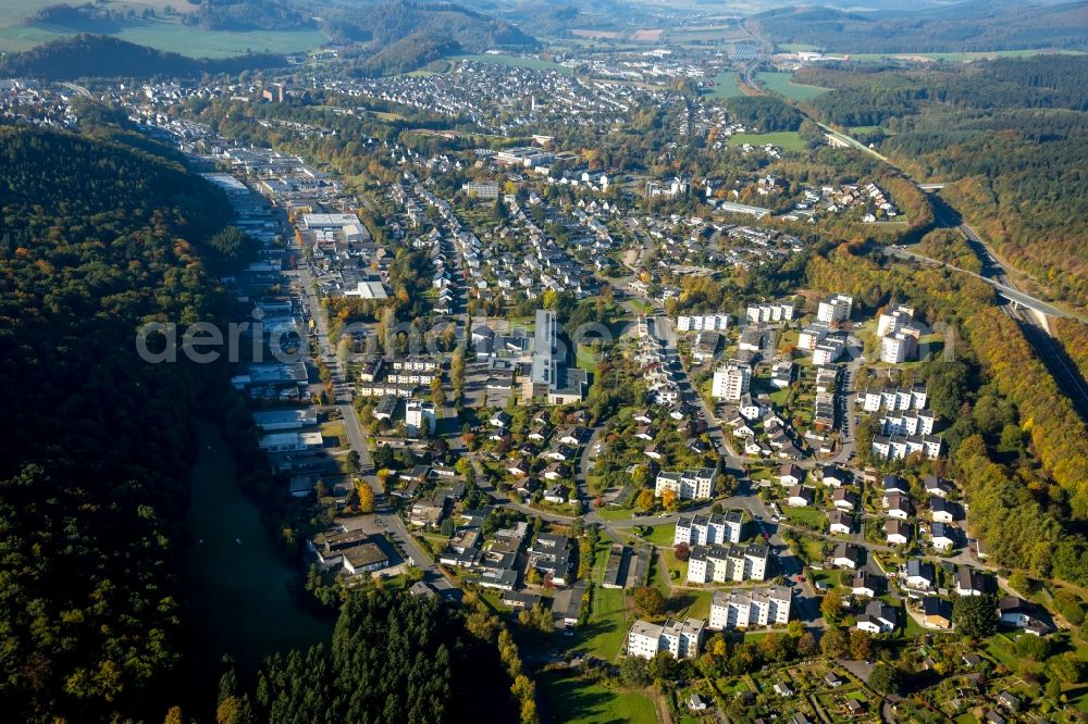 Meschede from the bird's eye view: Outskirts residential in Meschede in the state North Rhine-Westphalia