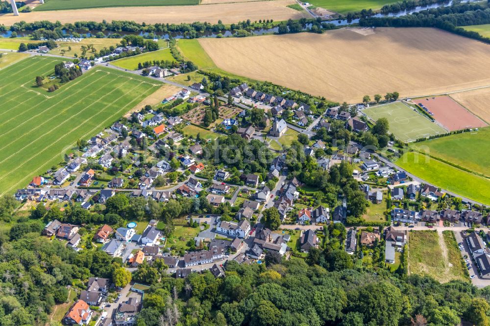 Aerial photograph Mintard - Outskirts residential in Mintard at Ruhrgebiet in the state North Rhine-Westphalia, Germany