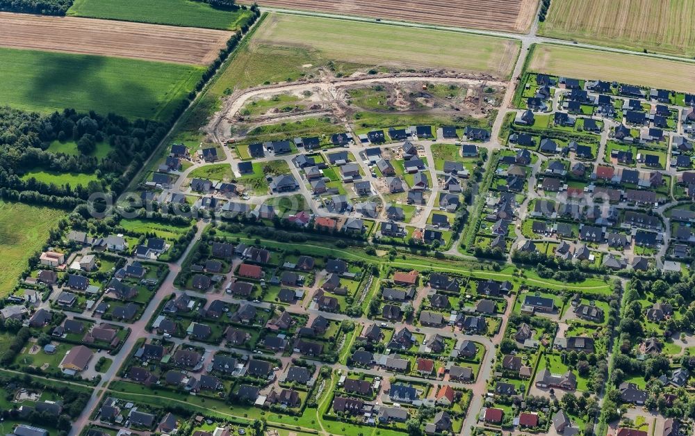 Aerial photograph Niebüll - Outskirts residential in Niebuell North Friesland in the state Schleswig-Holstein, Germany