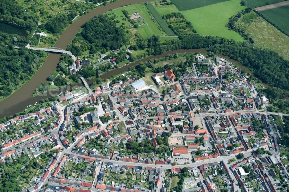 Aerial image Nienburg (Saale) - Outskirts residential in Nienburg (Saale) in the state Saxony-Anhalt, Germany