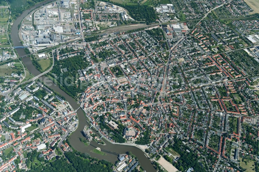 Aerial photograph Nienburg (Saale) - Outskirts residential in Nienburg (Saale) in the state Saxony-Anhalt, Germany