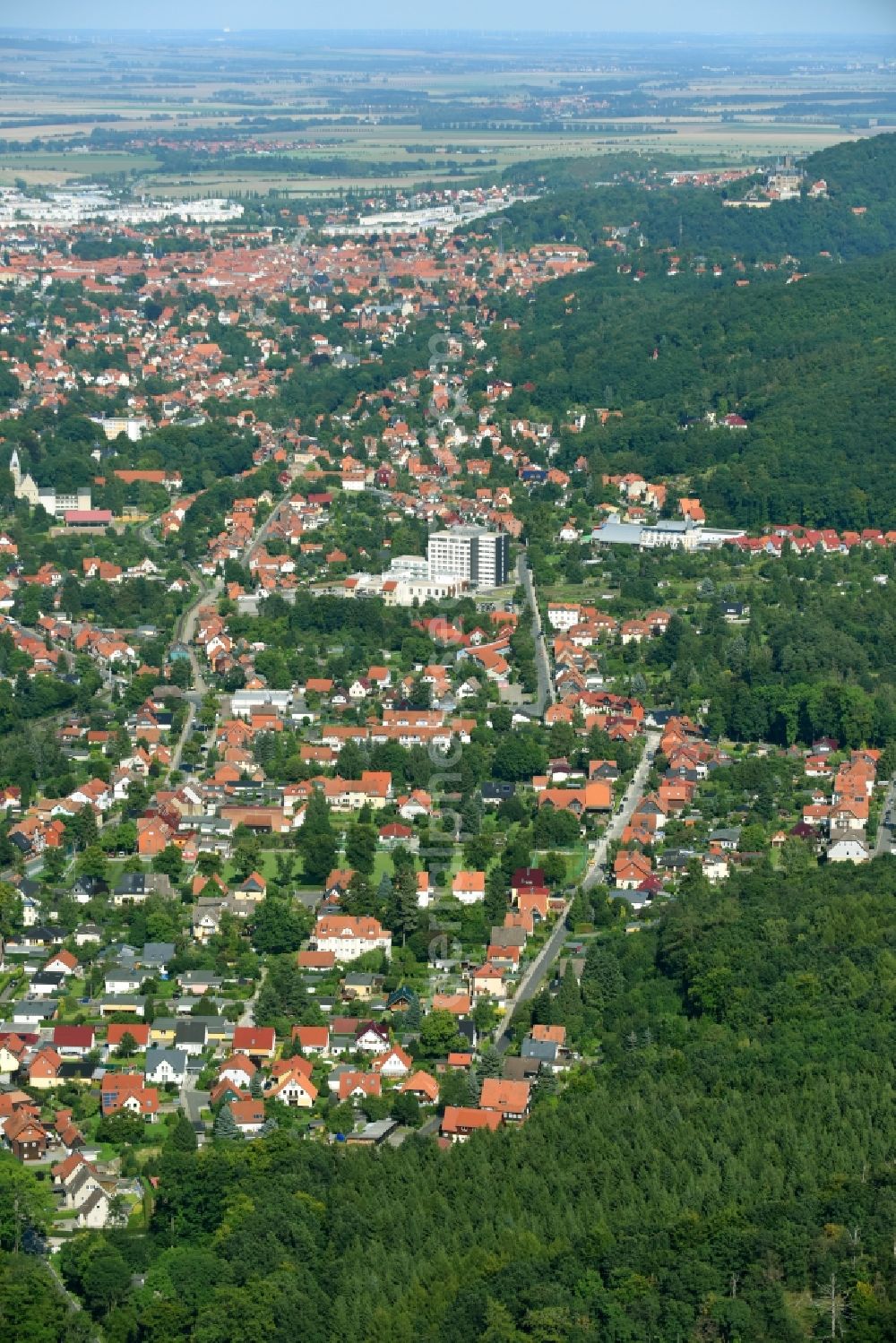 Wernigerode from above - Outskirts residential in the district Hasserode in Wernigerode in the state Saxony-Anhalt, Germany