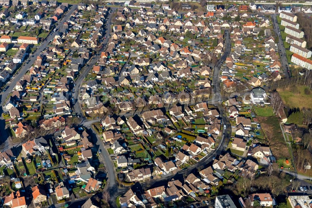 Aerial photograph Hamm - Outskirts residential in the district Herringen in Hamm in the state North Rhine-Westphalia, Germany