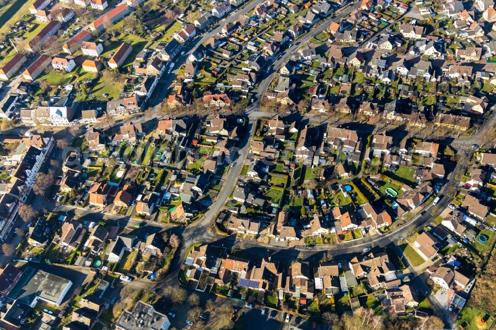 Hamm from above - Outskirts residential in the district Herringen in Hamm in the state North Rhine-Westphalia, Germany