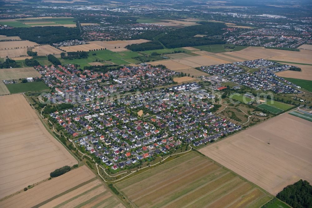 Aerial image Braunschweig - Outskirts residential in the district Lamme in Brunswick in the state Lower Saxony, Germany