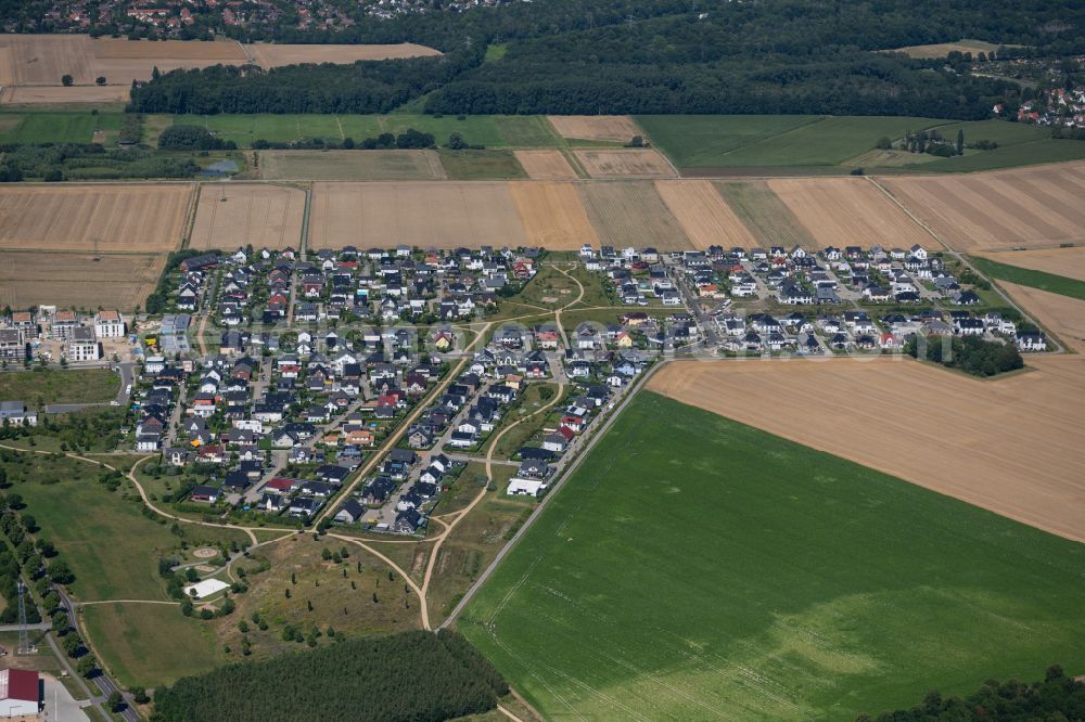 Braunschweig from above - Outskirts residential in the district Lamme in Brunswick in the state Lower Saxony, Germany