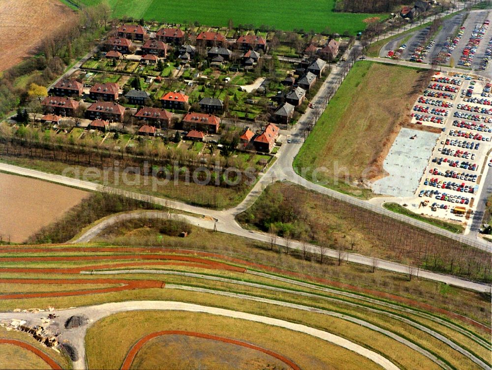 Aerial image Moers - Outskirts residential in the district Muspasch in Moers in the state North Rhine-Westphalia