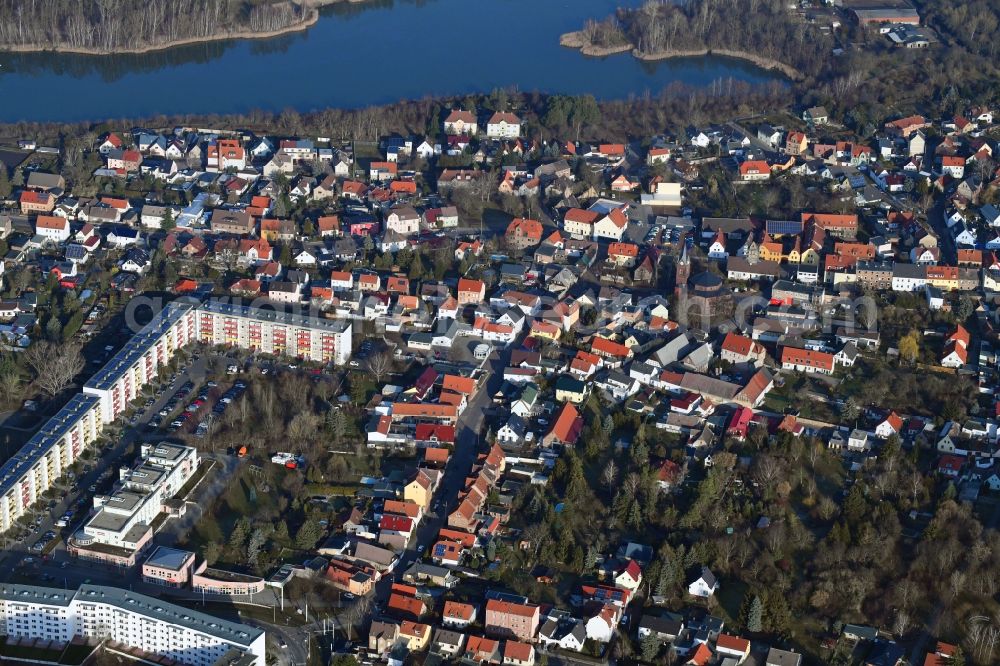 Halle (Saale) from the bird's eye view: Outskirts residential in the district Nietleben in Halle (Saale) in the state Saxony-Anhalt, Germany