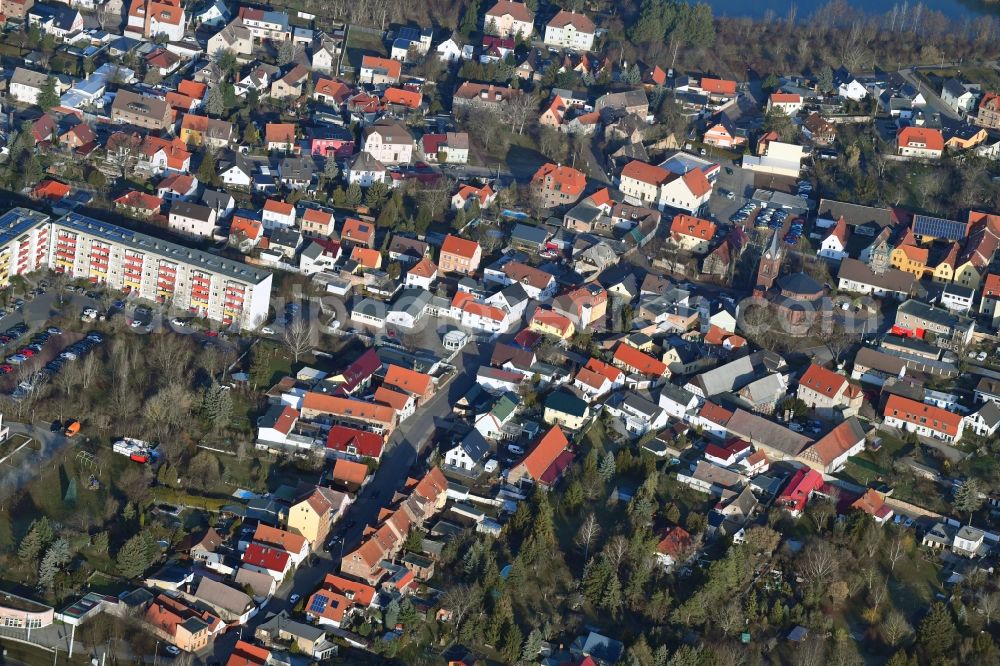 Aerial image Halle (Saale) - Outskirts residential in the district Nietleben in Halle (Saale) in the state Saxony-Anhalt, Germany