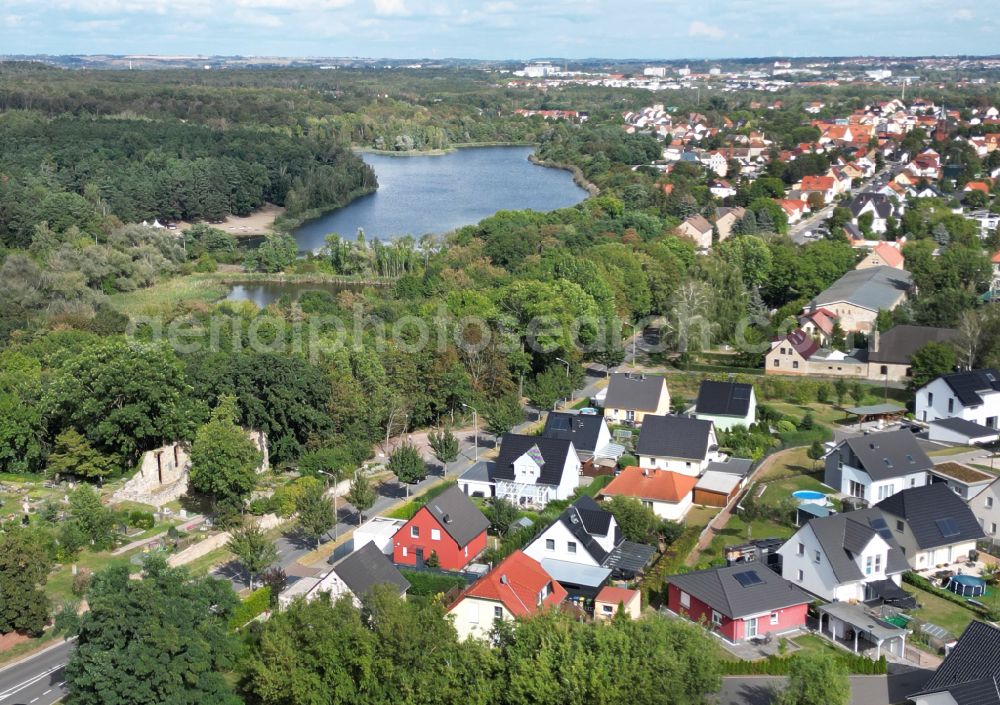 Aerial image Halle (Saale) - Outskirts residential in the district Nietleben in Halle (Saale) in the state Saxony-Anhalt, Germany