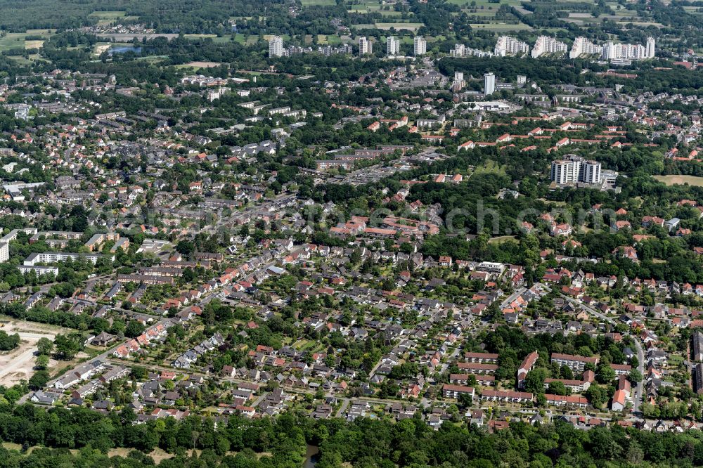 Bremen from the bird's eye view: Outskirts residential in the district Osterholz in Bremen, Germany