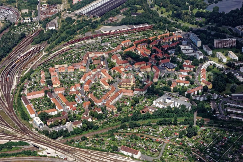 Aerial photograph Nürnberg - Outskirts residential on street Bauernfeindstrasse in the district Rangierbahnhof-Siedlung in Nuremberg in the state Bavaria, Germany