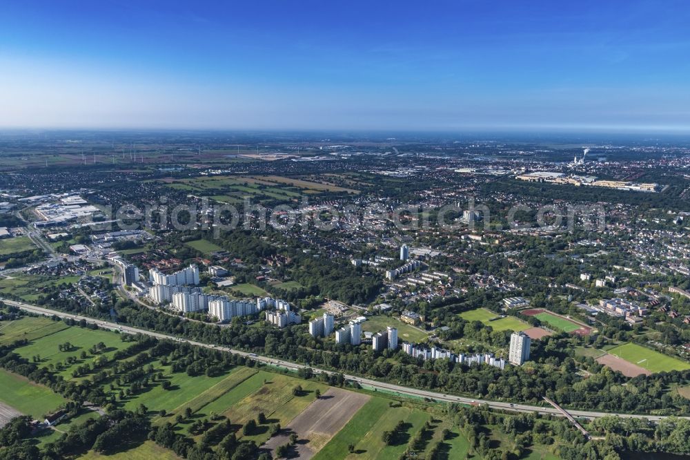 Aerial photograph Bremen - Outskirts residential in the district Tenever in Bremen, Germany