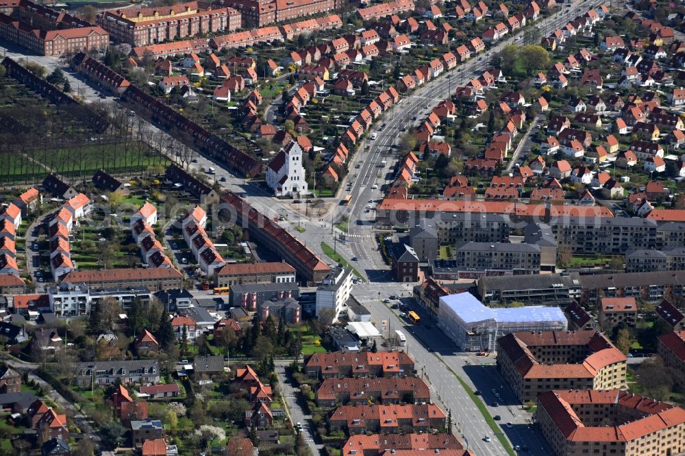 Aerial image Kopenhagen - Outskirts residential in the district Vanlose in Copenhagen in Denmark