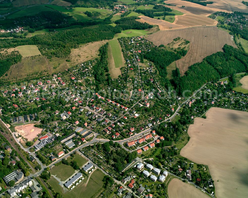 Gera from the bird's eye view: Outskirts residential in the district Zwoetzen in Gera in the state Thuringia, Germany