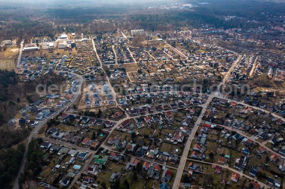 Aerial image Eberswalde - Outskirts residential in Ostende in Eberswalde in the state Brandenburg, Germany