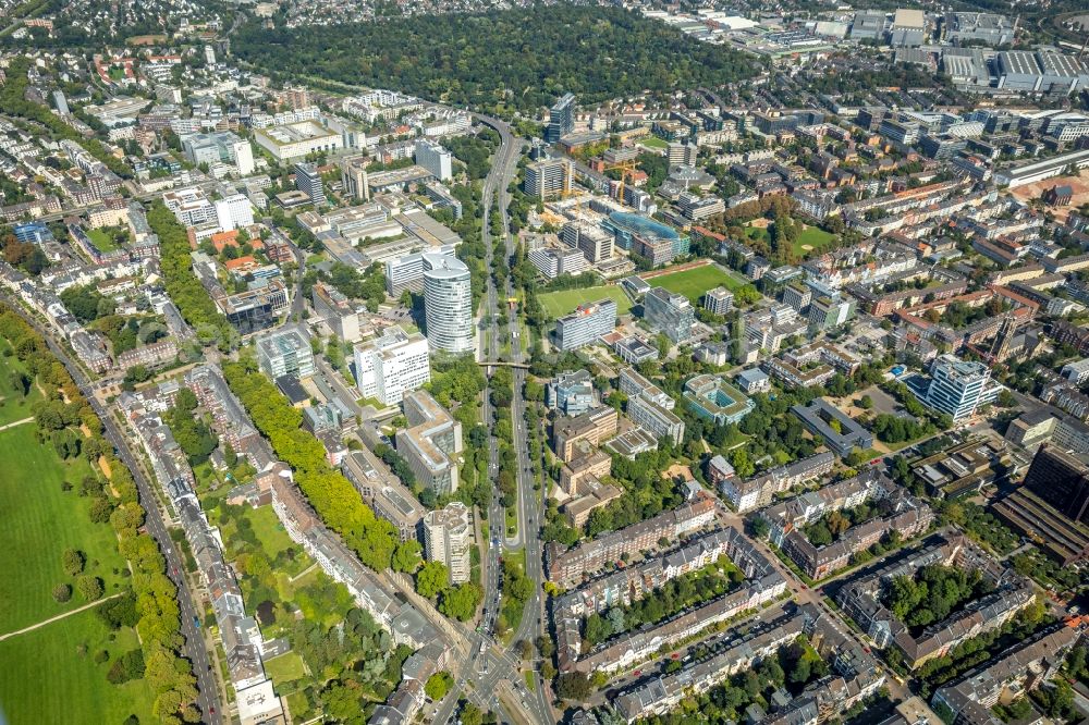 Aerial image Düsseldorf - Outskirts residential rund um die Danziger Str. in Duesseldorf in the state North Rhine-Westphalia, Germany