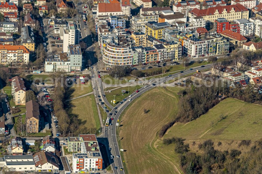 Aerial image Tübingen - Outskirts residential Stuttgarter Strasse B27 in Tuebingen in the state Baden-Wurttemberg, Germany