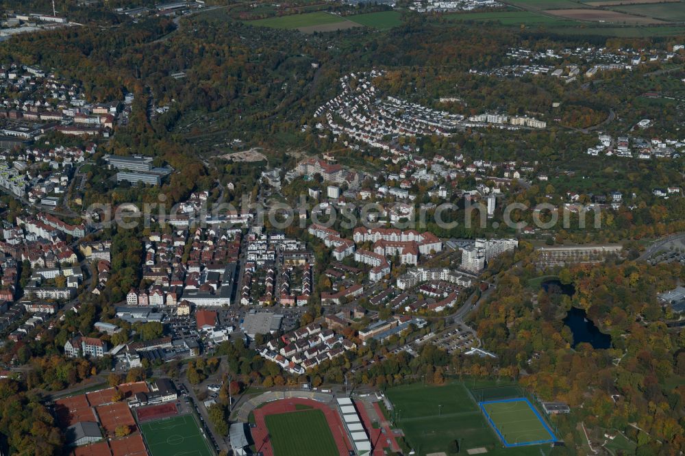 Thalfingen from above - Outskirts residential in Thalfingen in the state Baden-Wuerttemberg, Germany