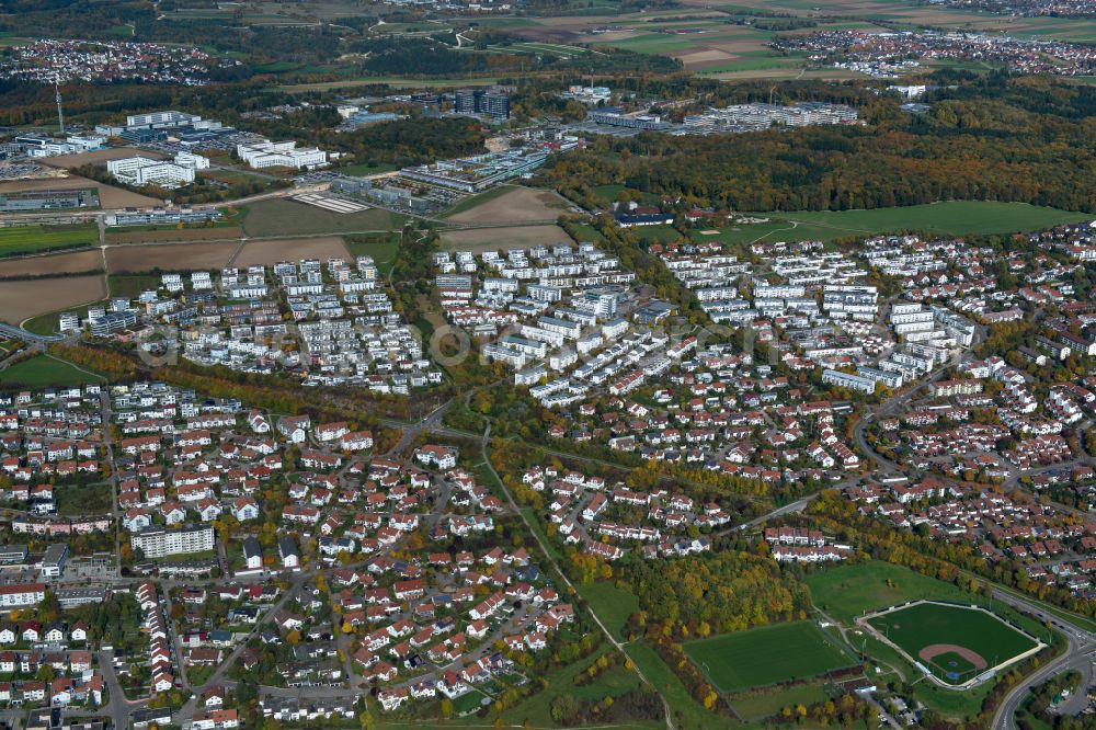 Aerial image Thalfingen - Outskirts residential in Thalfingen in the state Baden-Wuerttemberg, Germany