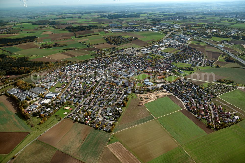 Aerial image Tomerdingen - Outskirts residential in Tomerdingen in the state Baden-Wuerttemberg, Germany