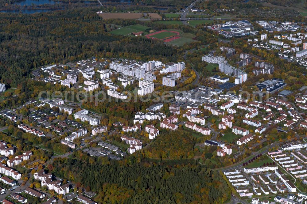 Ulm from the bird's eye view: Outskirts residential in Ulm in the state Baden-Wuerttemberg, Germany