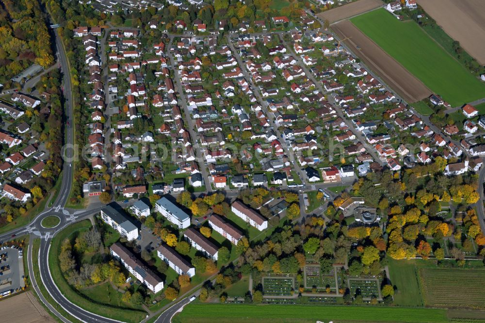 Ulm from the bird's eye view: Outskirts residential in Ulm in the state Baden-Wuerttemberg, Germany