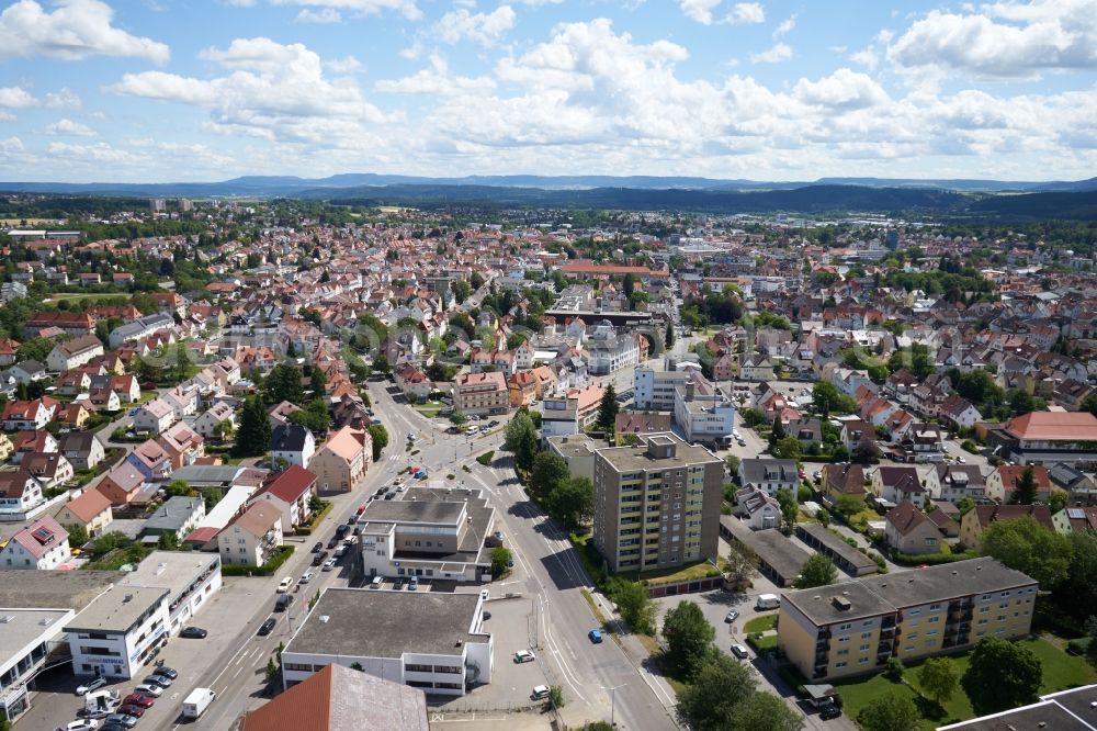 Villingen-Schwenningen from above - Outskirts residential in Villingen-Schwenningen in the state Baden-Wurttemberg, Germany