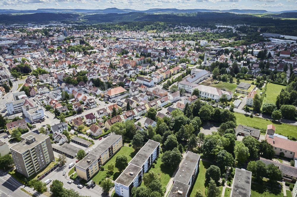 Villingen-Schwenningen from above - Outskirts residential in Villingen-Schwenningen in the state Baden-Wurttemberg, Germany