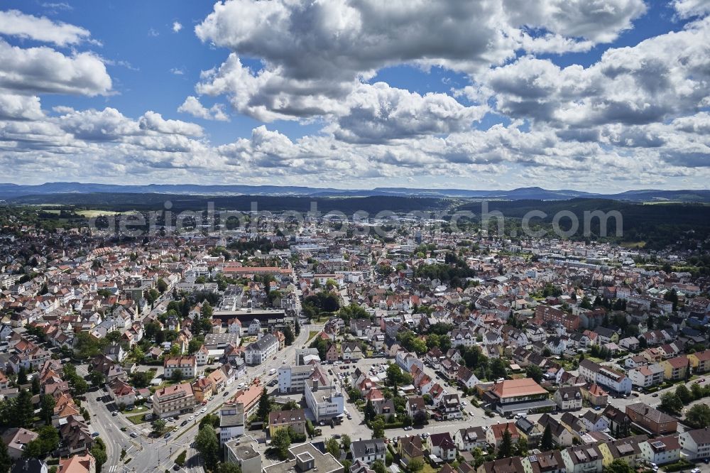 Villingen-Schwenningen from above - Outskirts residential in Villingen-Schwenningen in the state Baden-Wurttemberg, Germany