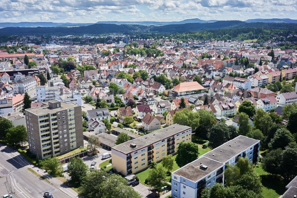 Villingen-Schwenningen from the bird's eye view: Outskirts residential in Villingen-Schwenningen in the state Baden-Wurttemberg, Germany