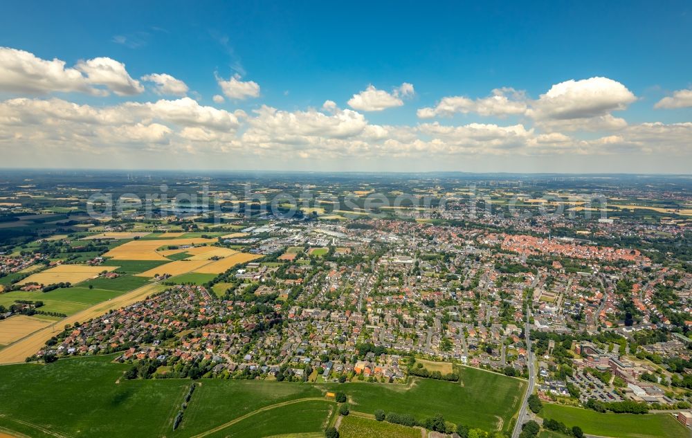 Aerial image Warendorf - Outskirts residential in Warendorf in the state North Rhine-Westphalia, Germany