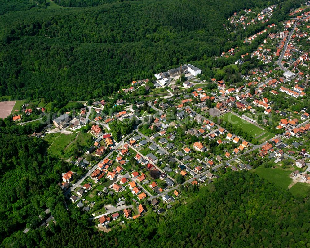 Aerial image Wernigerode - Outskirts residential in the district Hasserode in Wernigerode in the Harz in the state Saxony-Anhalt, Germany