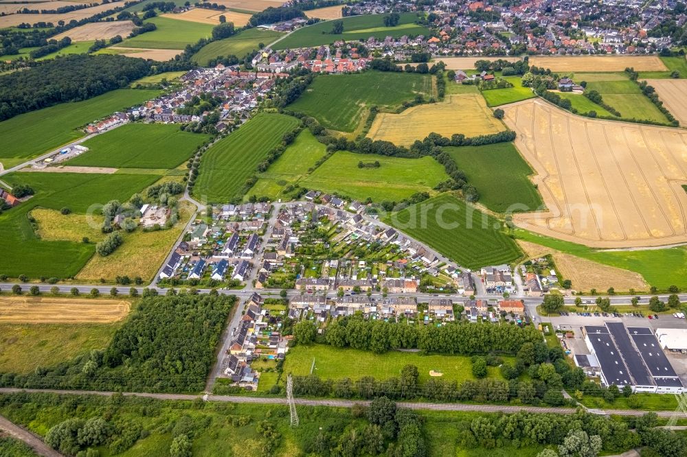 Aerial image Hamm - Outskirts residential Wittekindstrasse - Haberkampstrasse in Hamm at Ruhrgebiet in the state North Rhine-Westphalia, Germany