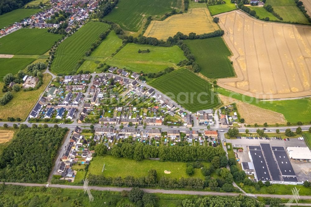 Hamm from above - Outskirts residential Wittekindstrasse - Haberkampstrasse in Hamm at Ruhrgebiet in the state North Rhine-Westphalia, Germany