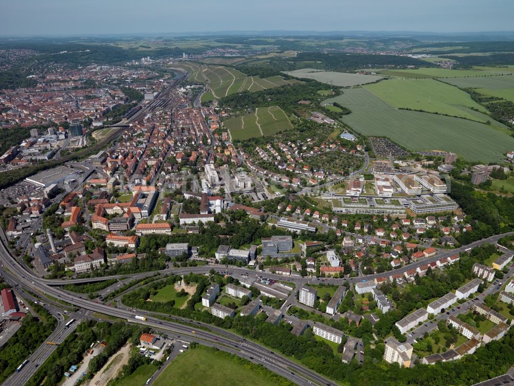 Würzburg from the bird's eye view: The University Medical Center of Würzburg in Würzburg in Bavaria