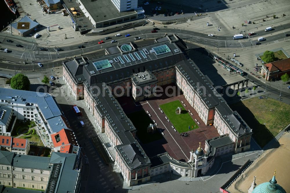 Potsdam from the bird's eye view: Castle and parliament in Potsdam in Brandenburg