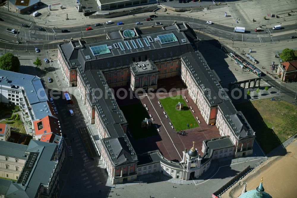 Aerial image Potsdam - Castle and parliament in Potsdam in Brandenburg