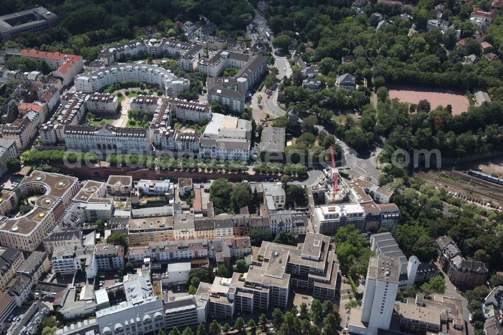 Aerial image Mainz - District Altstadt with the Kaestrich in the city in Mainz in the state Rhineland-Palatinate