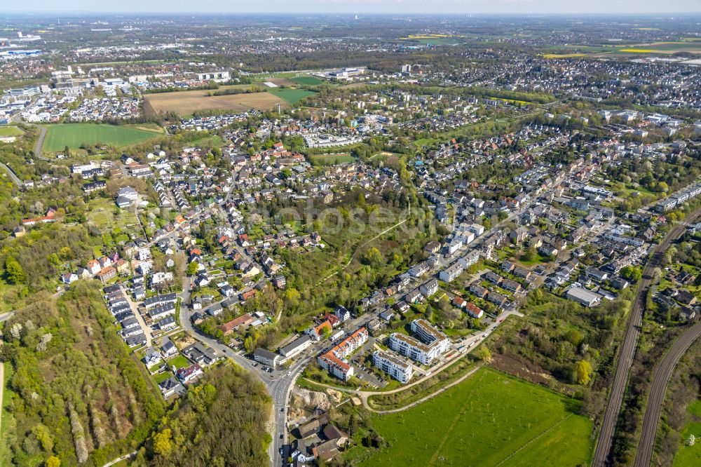 Dortmund from above - District view in the urban area in the district Schueren-Alt in Dortmund in the Ruhr area in the state North Rhine-Westphalia, Germany