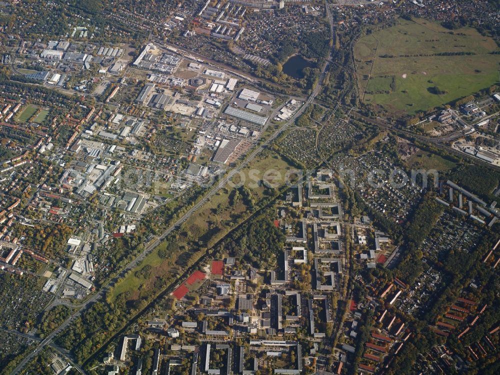 Aerial image Potsdam - District Babelsberg in the city in Potsdam in the state Brandenburg